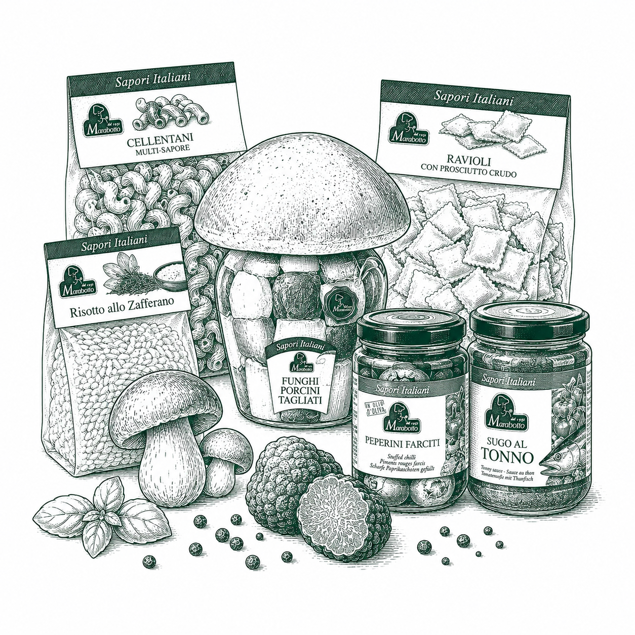 Marabotto — assortimento specialità gourmet
