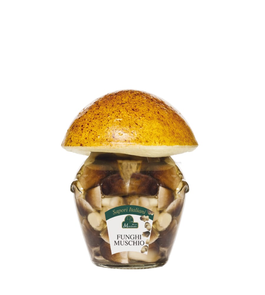 Pilzen“Muschio”(Volvarea Volvacea) in Olivenöl