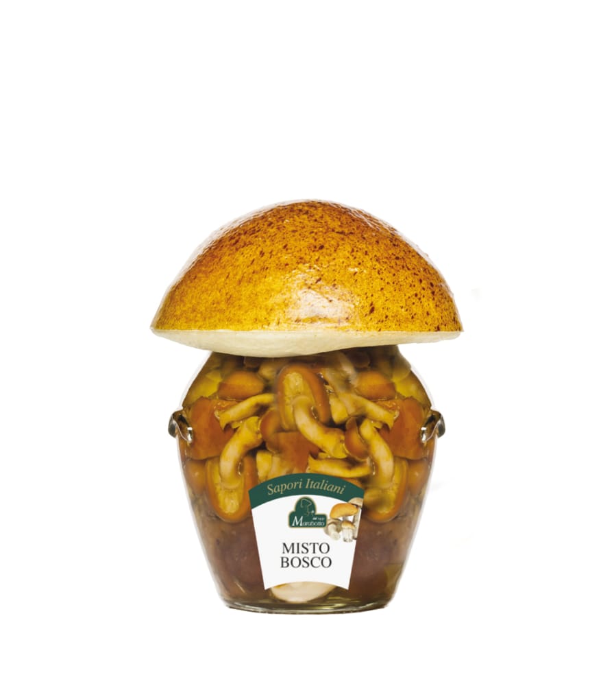 Mushrooms cocktail in olive oil with boletus