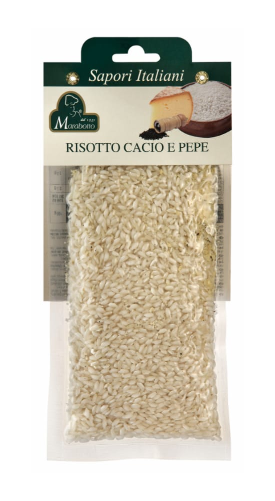 Prepared for risotto “Cacio & Pepe”.