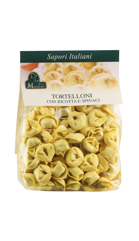 Dried tortelloni stuffed with ricotta and spinaches