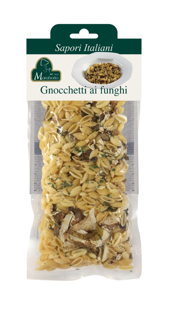 Prepared for gnocchi with mushroom sauce.